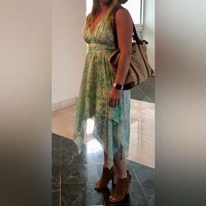 Beautiful Asymmetrical Teal Guess Dress